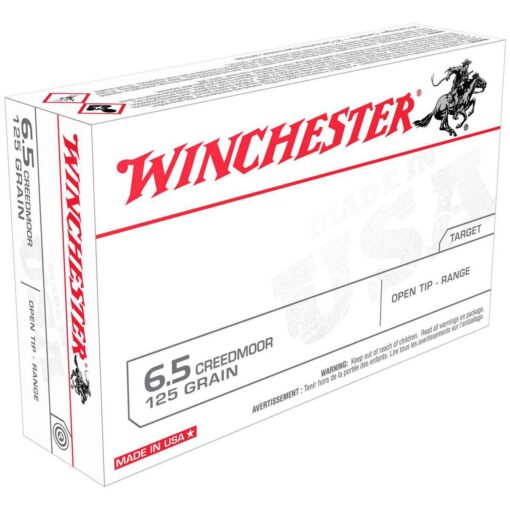 winchester 65 creedmoor 125gr open tip range rifle ammo 20 rounds 1500120 1