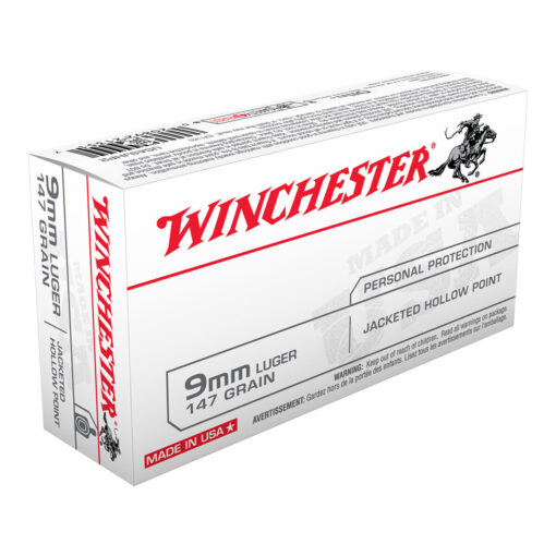 winchester 9mm luger 147gr jhp handgun ammo 50 rounds 1752704 1