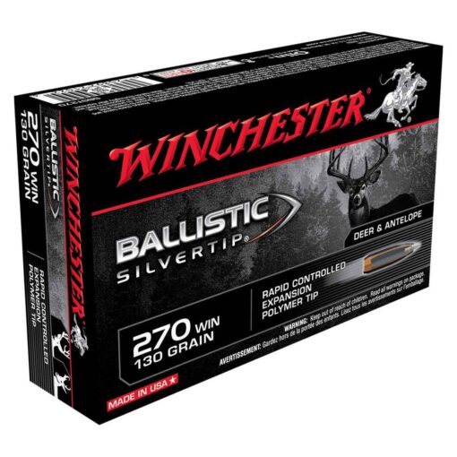 winchester ballistic silvertip 270 winchester 130gr ballistic silvertip rifle ammo 20 rounds 300735 1