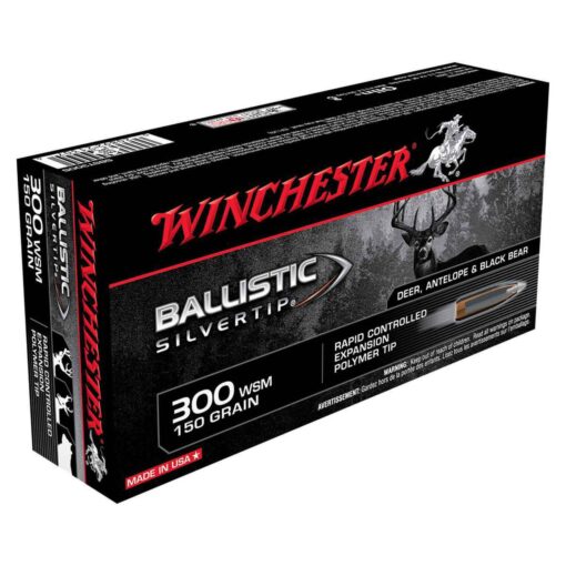 winchester ballistic silvertip 300 wsm winchester short mag 150gr ballistic silvertip rifle ammo 20 rounds 315527 1