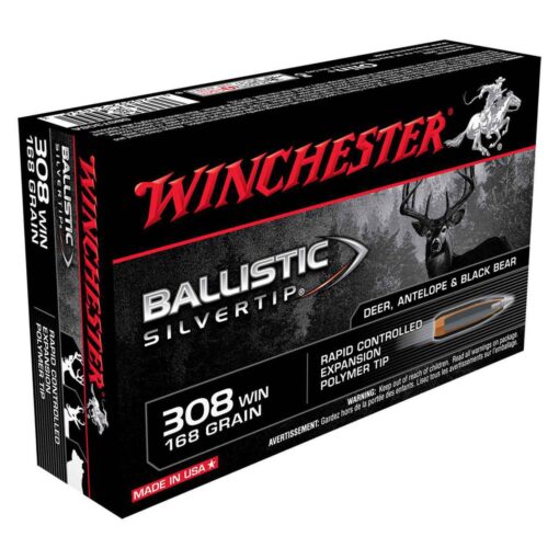 winchester ballistic silvertip 308 winchester 168gr ballistic silvertip rifle ammo 20 rounds 300741 1