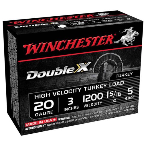 winchester double x 20 gauge 3in 5 1 516oz turkey shotshells 10 rounds 1292996 1