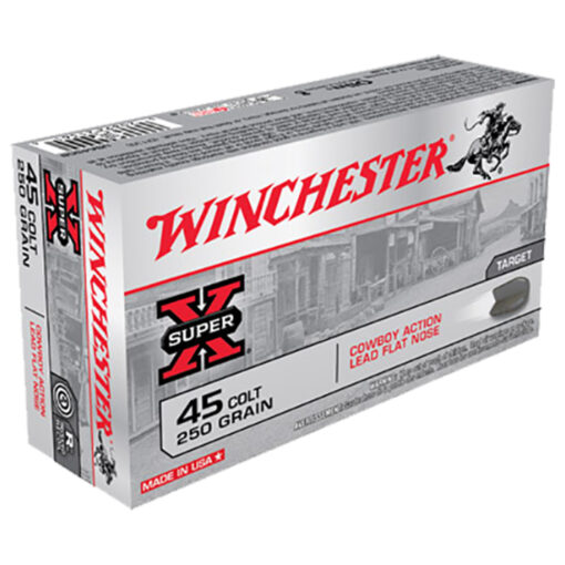 winchester lead cowboy 45 long colt 250gr lfn handgun ammo 50 rounds 317075 1