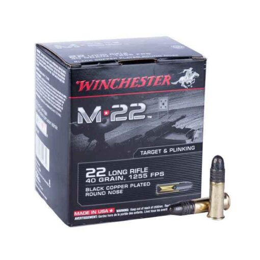 winchester m 22 22 long rifle 40gr cprn rimfire ammo 1000 rounds 1305501 1