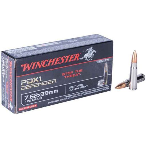 winchester pdx1 defender 762x39mm russian 120gr jhp rifle ammo 20 rounds 1318360 1