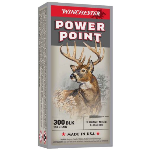 winchester power point 300 blackout 150gr power point centerfire rifle ammo 20 rounds 1782932 1