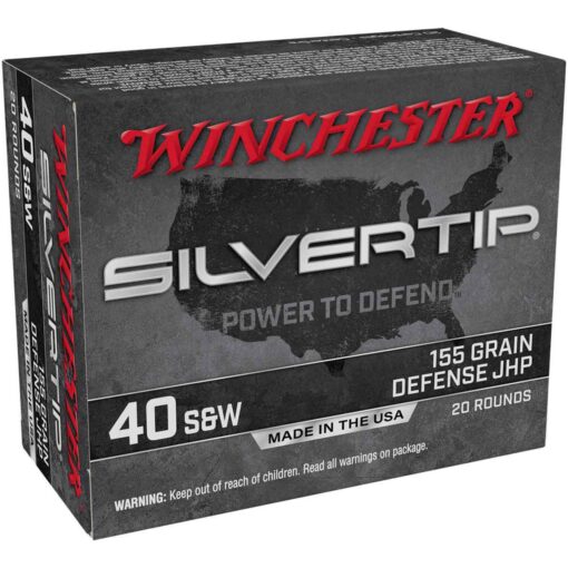 winchester silvertip 40 sw 155gr jhp handgun ammo 20 rounds 1638149 1