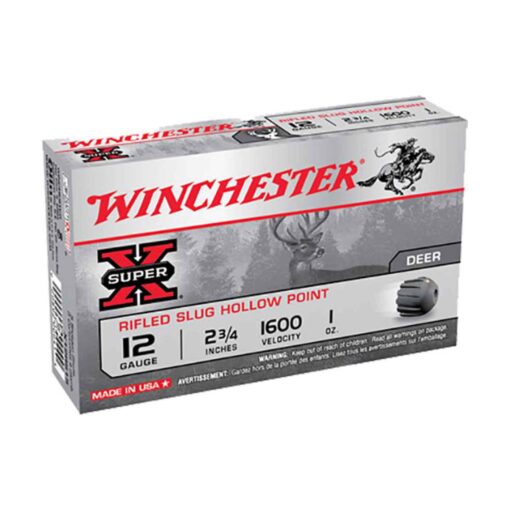 winchester super x 12 gauge 2 34in 1oz slug shotshells 5 rounds 304805 1