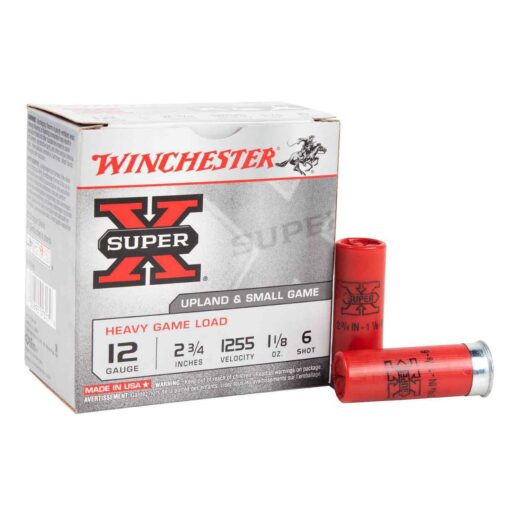 winchester super x 12 gauge 2 34in 6 1 18oz upland shotshells 25 rounds 310529 1