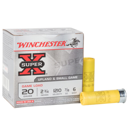 winchester super x 20ga 2 34in 6 shot 78oz shot shell 25 rounds 314329 1