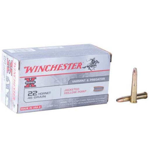 winchester super x 22 hornet 46gr jhp rifle ammo 50 rounds 300768 3