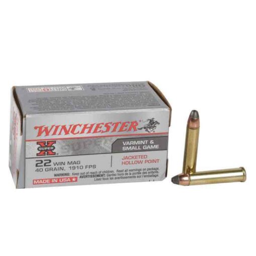 winchester super x 22 wmr 22 mag 40gr jhp rimfire ammo 50 rounds 307704 1