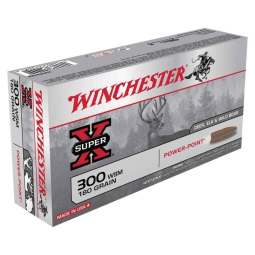 winchester super x 300 wsm winchester short mag 180gr pp rifle ammo 20 rounds 315429 1