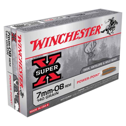 winchester super x 7mm 08 remington 140gr pp rifle ammo 20 rounds 310749 1