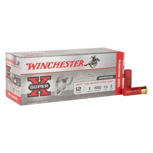 winchester super x xpert high velocity 12ga 3in 2 1 18oz waterfowl shotshells 100 rounds 1552402 1