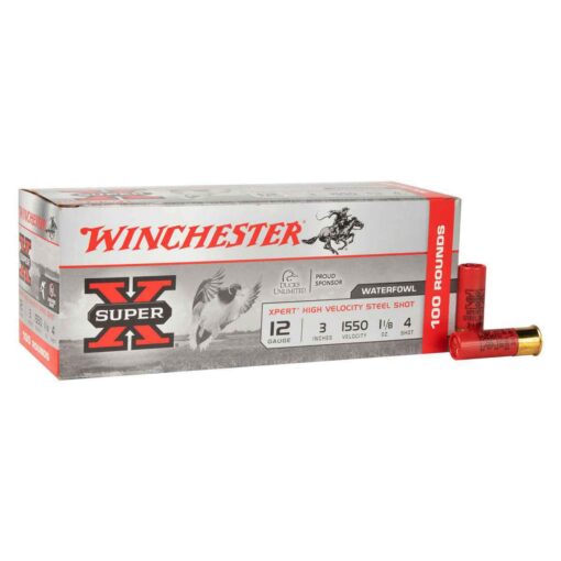 winchester super x xpert high velocity 12ga 3in 4 1 18oz waterfowl shotshells 100 rounds 1552403 1