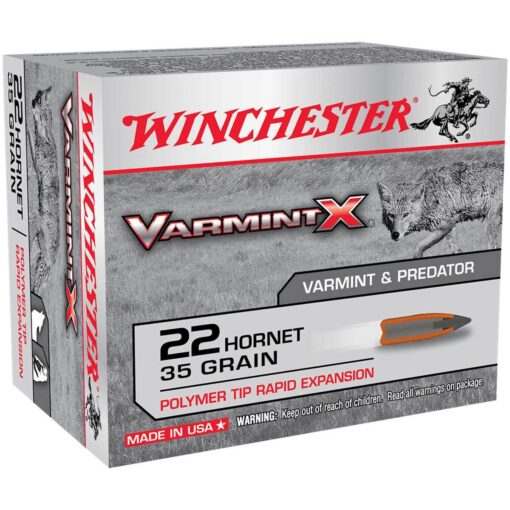 winchester varmint x 22 hornet 35gr rifle ammo 20 rounds 1752664 1